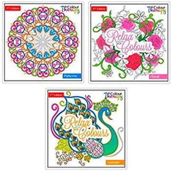ADULT COLOURING BOOK - 60 DESIGNS TO COLOUR - COLOUR THERAPY - 2nd EDITION 6846 PATTERNS