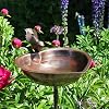 Achla Designs HBB-01-S Heart Shaped Birdbath with Stake, Copper