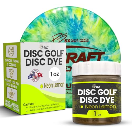 Pro Chemical Neon Lemon Zest Disc Golf Dyes | 1oz Containers | Create Beautiful Discs in Your Favorite Colors | Tie Dye Powder