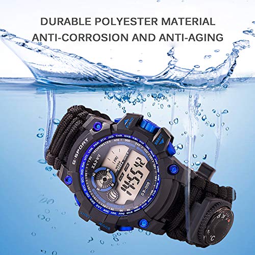 Assistir, Andoer Relógio esportivo de sobrevivência digital repelente de água Relógio de sobrevivênc