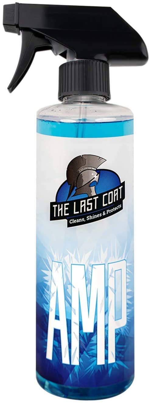 Amp Ceramic Premium Hybrid Car Polish, Hydrophobic Wash and Car Wax, Waterless Car Wash Cleans, Coats, and Shines, Rinseless Sealant Protector 16 Oz