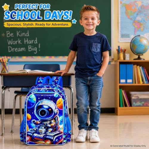 Image of UFNDC 3PCS Boys Backpack,16 inchKids Dinosaur Bookbag with Lunch Box, School Bag for Elementary Toddler
