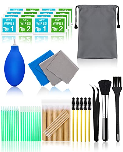 Kit de Limpieza para iPhone, Kit de Limpieza para Airpod, Kit de Limpieza con toallitas de Pantalla y hisopos, Kit de toallitas de Limpieza de Pantalla para teléfono portátil, Kit Limpiador de iPhone