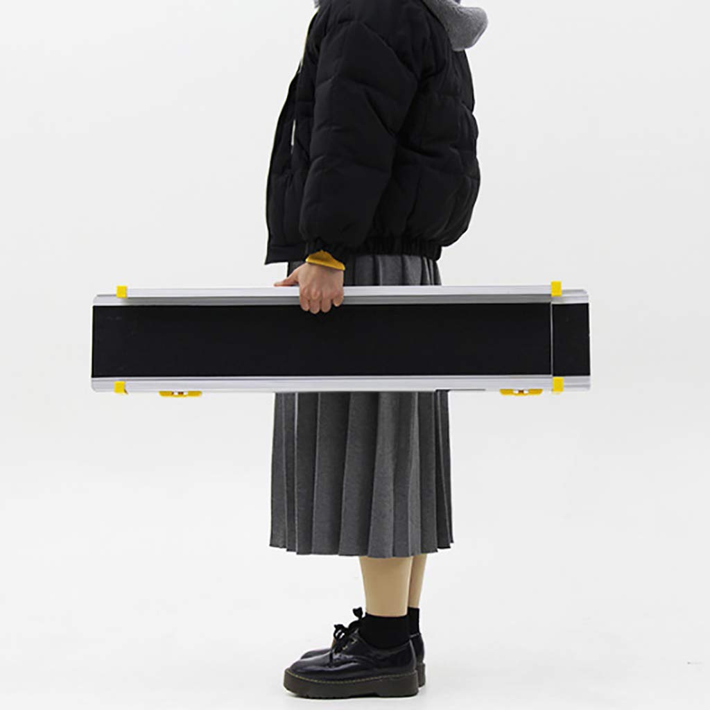 Rampa de Silla de Ruedas telescópica Ajustable, rampa de Silla de Ruedas con Movilidad portátil con asa de Transporte y Bolsa de Viaje,7FT