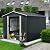 Ball & Cast 8x10 FT Outdoor Metal Storage Shed with Floor Base and Vents,Galvanized Tool Cabinet w/Sliding Doors & Padlock,Waterproof House Shelter for Backyard Lawn Patio,Garden,Black
