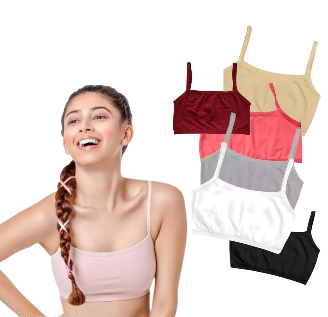 6 Pcs Sports Bra for Women | Daily Use | Non-Wired | Non-Padded | Seamless Bra | Full Coverage | Suitable for Gym, Yoga, Workout (Multicolor)-image-26