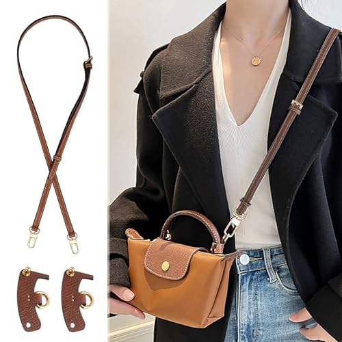 Image of Hap Tim Leather Purse Straps, Adjustable Replacement Crossbody Shoulder for Handbag, Mini Bag, Cross Body Purse