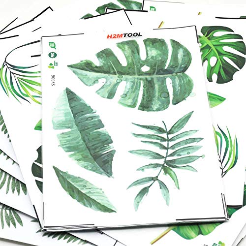 H2Mtool H2M-GRDYZ-WS064 Leaf Wall Decals, H2Mtool 64 Pcs Removable Tropical Plants Tree Leaves Stickers For Kids Nursery Room Decor thumb #5