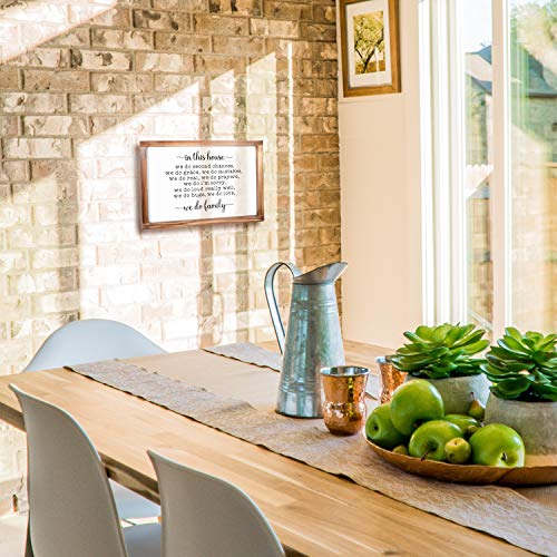 MAINEVENT In This House We Do Family Sign 11x16 Inch, Family Signs Home Decor, Rustic Farmhouse Decor the Home Sign… - Image 7