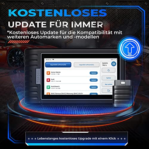 KFZ-Diagnosegerät TOPDON ArtiDiag800 BT für OBD2 und Batterie