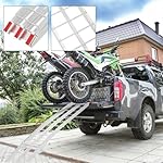BUCKYS-2pcs-75ft-Folding-Motorcycle-Aluminum-Arched-ATV-Loading-Ramps-lb-Capacity