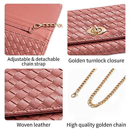 Image of U+U Small Crossbody Bags for Women, Cell Phone Purse Mini Clutch Bag with Removable Chain, Card Slots - Lightweight Purse