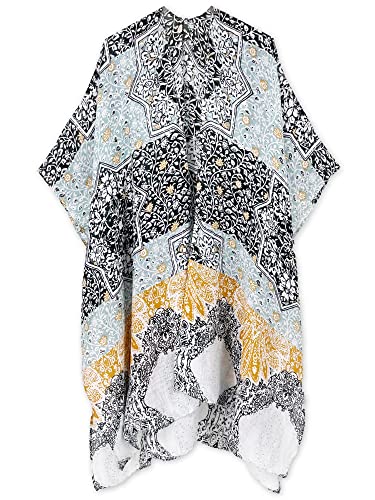 Image of Spicy Sandia Kimonos for Women Floral Beach Cover Up Loose Swimsuit Bathing Suit Coverup Cardigan for Summer Swimwear