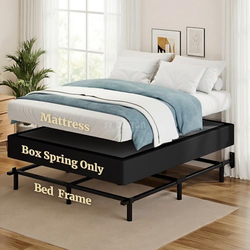 Full Size Box Spring, 10 Inch High Profile Full Box Spring Only by Awesofurni - Image 3
