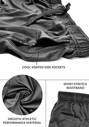 Andrew Scott Boys Active Performance & Mesh Style Basketball Sport Shorts - Multi Packs4