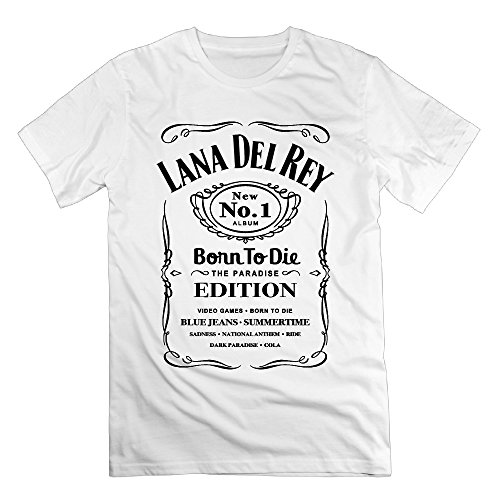 Men's Lana Del Rey The Hunt Born to Die Games Cotton Short Sleeve T Shirts White