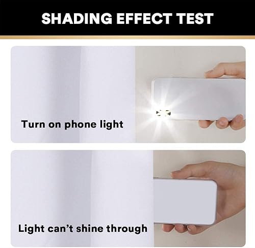 Miniatura 418 de PrinceDeco Cortinas opacas 100% para dormitorio, cortina de lino para puerta corrediza de cristal, cortinas opacas extra anchas con ojales Arena