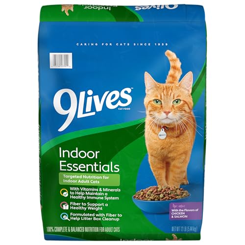 9Lives Indoor Essentials Dry Cat Food for Adult Cats with