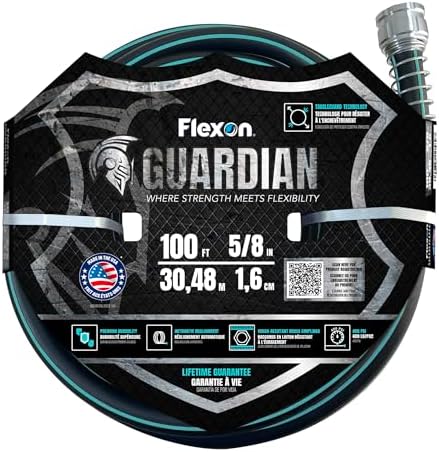 Flexon 5/8" x 100 ft. Guardian Heavy Duty Kink Resistant Garden Hose with TangleGuard Technology – Durable, Flexible, Tangle-Free Watering, Ideal for Lawn, Garden, and Outdoor Use - Thumbnail 5
