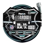 Flexon 5/8' x 100 ft. Guardian Heavy Duty Kink Resistant Garden Hose with...