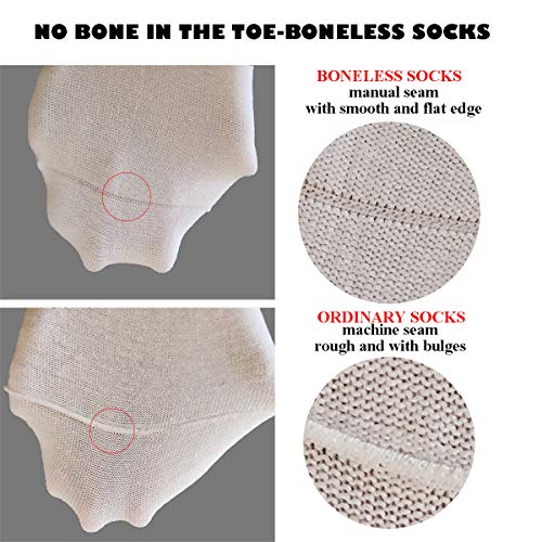 Ait Fish Men's 100% Cotton Crew Socks Black And White Pack Of 5 For All-Season #TOP2