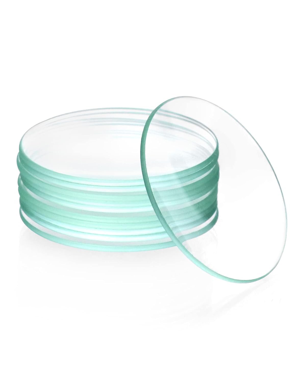 Labcare Laboratory Watch Glasses - 50mm | Beaker & Flask Cover Watch Glass for Lab & Clinics | Polished Evaporation Dish with Ground Edges | Lab Essentials Glassware - Pack of 6