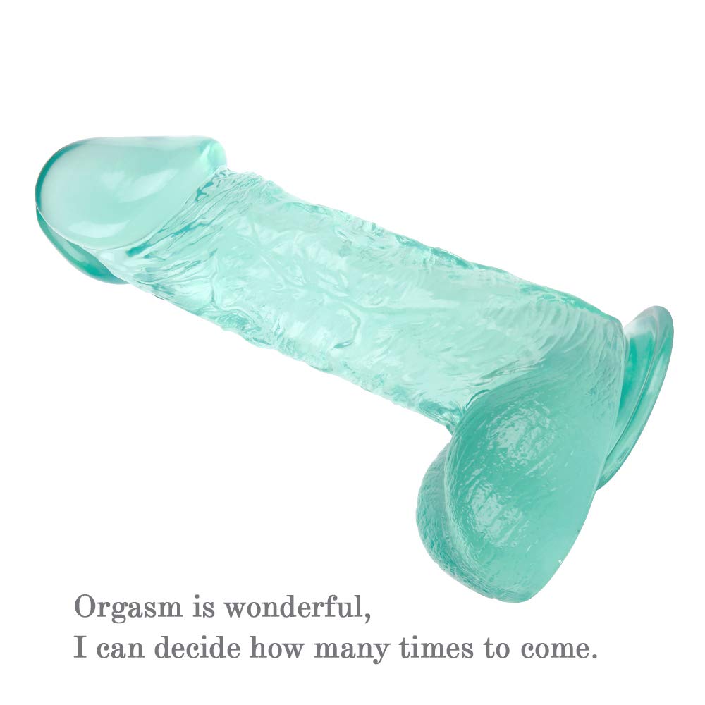 Dildo con ventosa, dildo enorme, dildo grande, plug anale, giocattoli sessuali for il punto G, massaggio alla prostata, giocattoli sessuali for la masturbazione maschile e femminile(Grün)