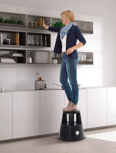 Wedo Rollhocker STEP aus bruchfestem Kunststoff - rollbarer Elefantenfuß Tritthocker – Bild 8