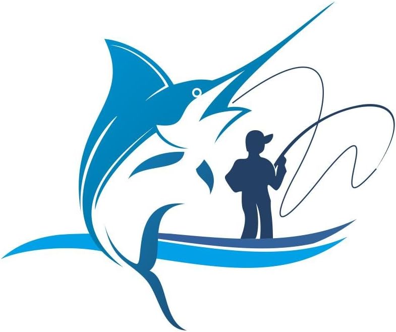 Wallmonkeys Fishing Marlin Club Wall Decal Peel and Stick Graphic (48 in W x 38 in H) WM367570