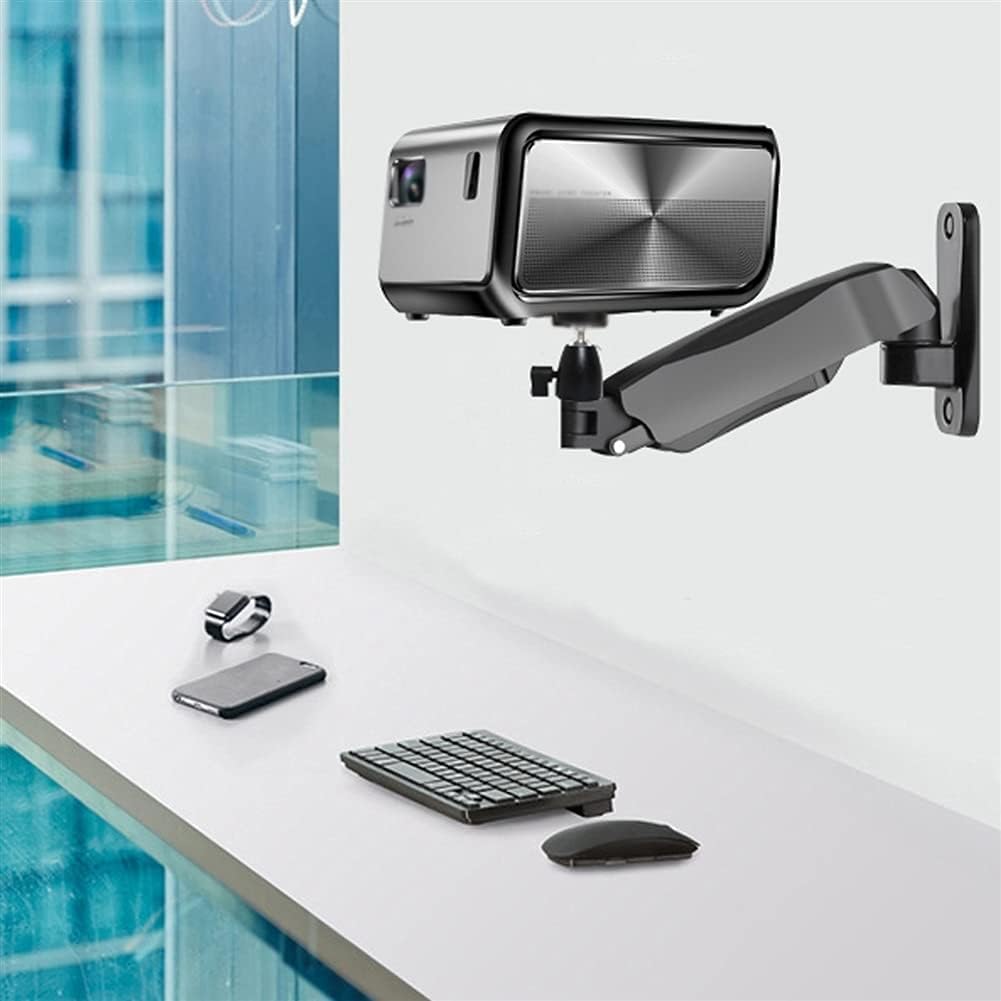 Universal Projector Bracket Projector Mount Stand Height Adjustable Single Arm Mount Rotate 360 Degrees of Flexible Household Wall Projector Mount Bracket Adjustable Projector Stand