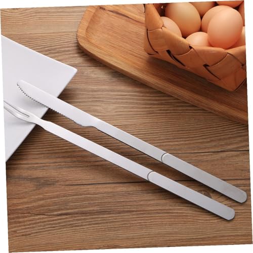 Set de 2 utensilios para barbacoa de acero inoxidable miniatura 5