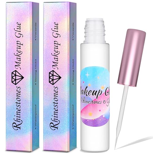 Rhinestones Face Glue for Cosplay Makeup, Shynek 2PCS Body Glue Waterproof Eye Glitter Hair Adhesive...