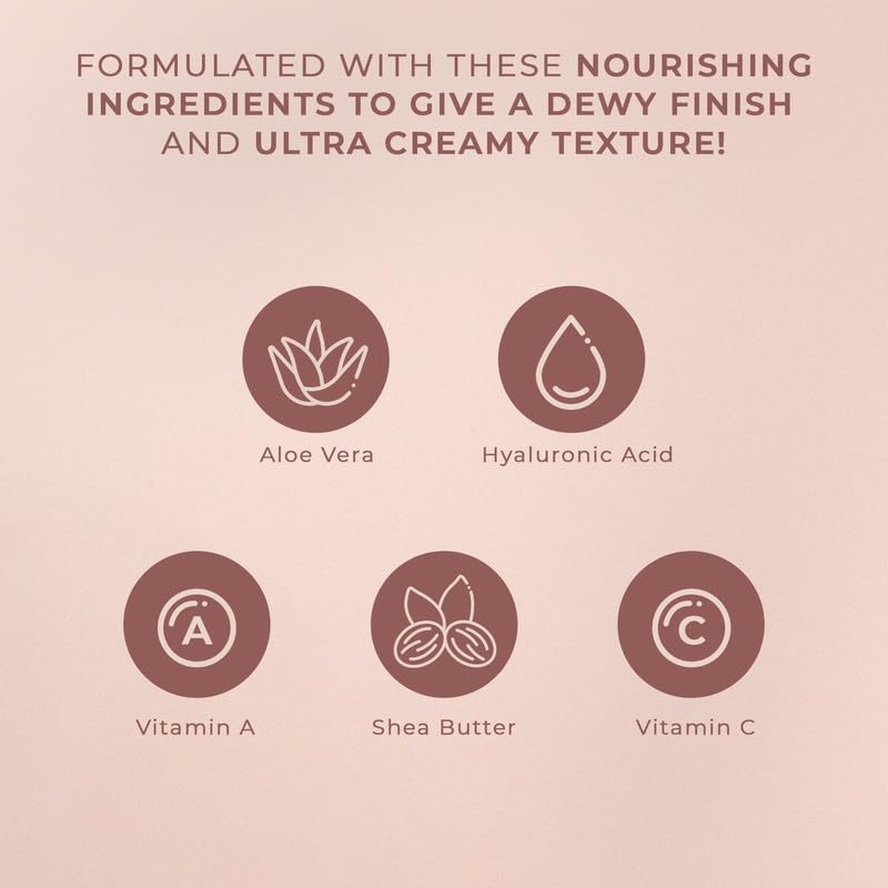 LUNA Silk Foundation in FAIR Shade, Contains Hyaluronic Acid, Vitamin C & A, Aloe Vera, and Shea Butter - Image 4