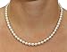 The Pearl Source 6.0-6.5mm AAA Quality Round Genuine White Japanese Akoya Saltwater Cultured Pearl Necklace in 16