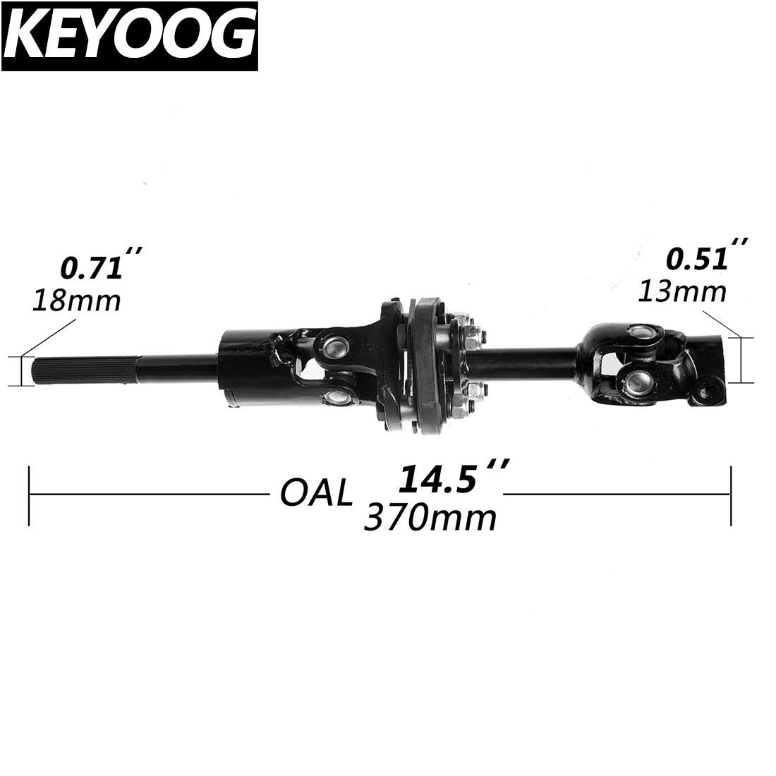 Columna intermedia del eje de dirección con junta en U de trapo universal para Chevy S10 Tracker 1999-2004 Suzuki Grand Vitara 425-W01 91174749 48220-67D50 48220-65D60