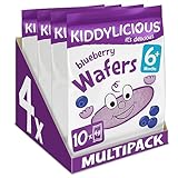 Kiddylicious Blueberry Wafers - Gluten and Dairy Free Kids Snack - Suitable for 6+ Months - 4 x 10 Twin Packs - Image 1