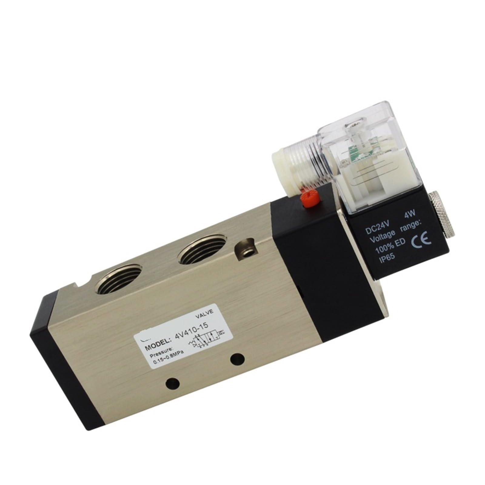Válvula solenoide 4V410-15 para automatizar cilindros neumáticos de doble efecto