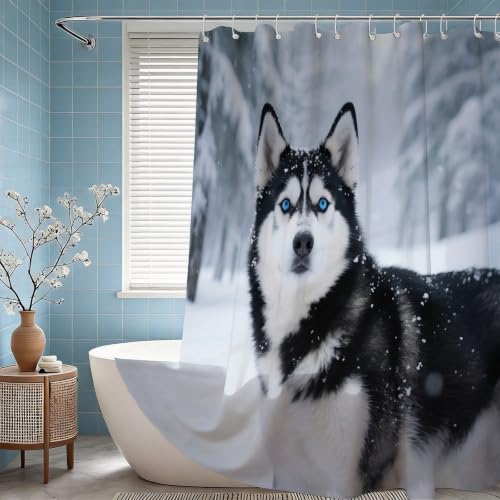 Rideau de douche 200x200 anti-moisissure en polyester 3D