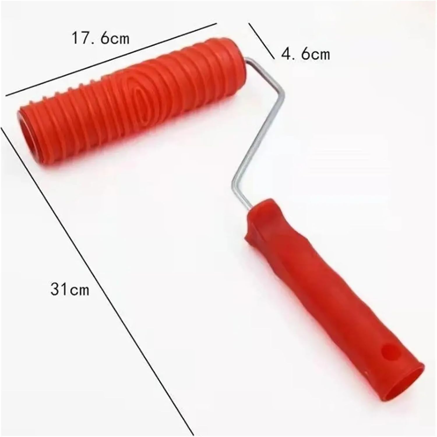 Imitation Wood Grain Pattern Paint Roller DIY Texture Pigment Printing Wall Painting with Handle Home Tool