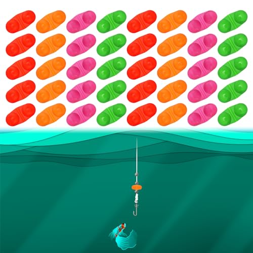 PESSILIN 40Pcs Catfish Rattle Bells, Fishing Double Rattle Bell Fishing