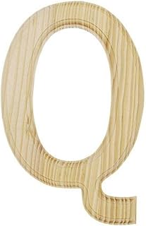BestPysanky Unfinished Unpainted Wooden Letter Q (6 Inches)