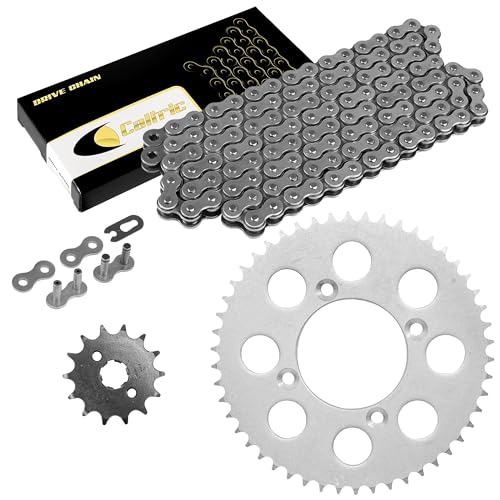 Caltric Drive Chain & Sprockets Kit Compatible with Honda Xr100R 1985-2003 / Crf100F 2004-2013