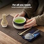 TEANAGOO-Japanese-Matcha-Set-7pcs-Matcha-Whisk-Mtacha-Kit-Matcha-Bowl-with-Pouring-Spout-Bamboo-Matcha-Whisk-chasen-Scoop-chashaku-Whisk-Holder-N24-Gradient-White-Matcha-Green-Tea-Powder