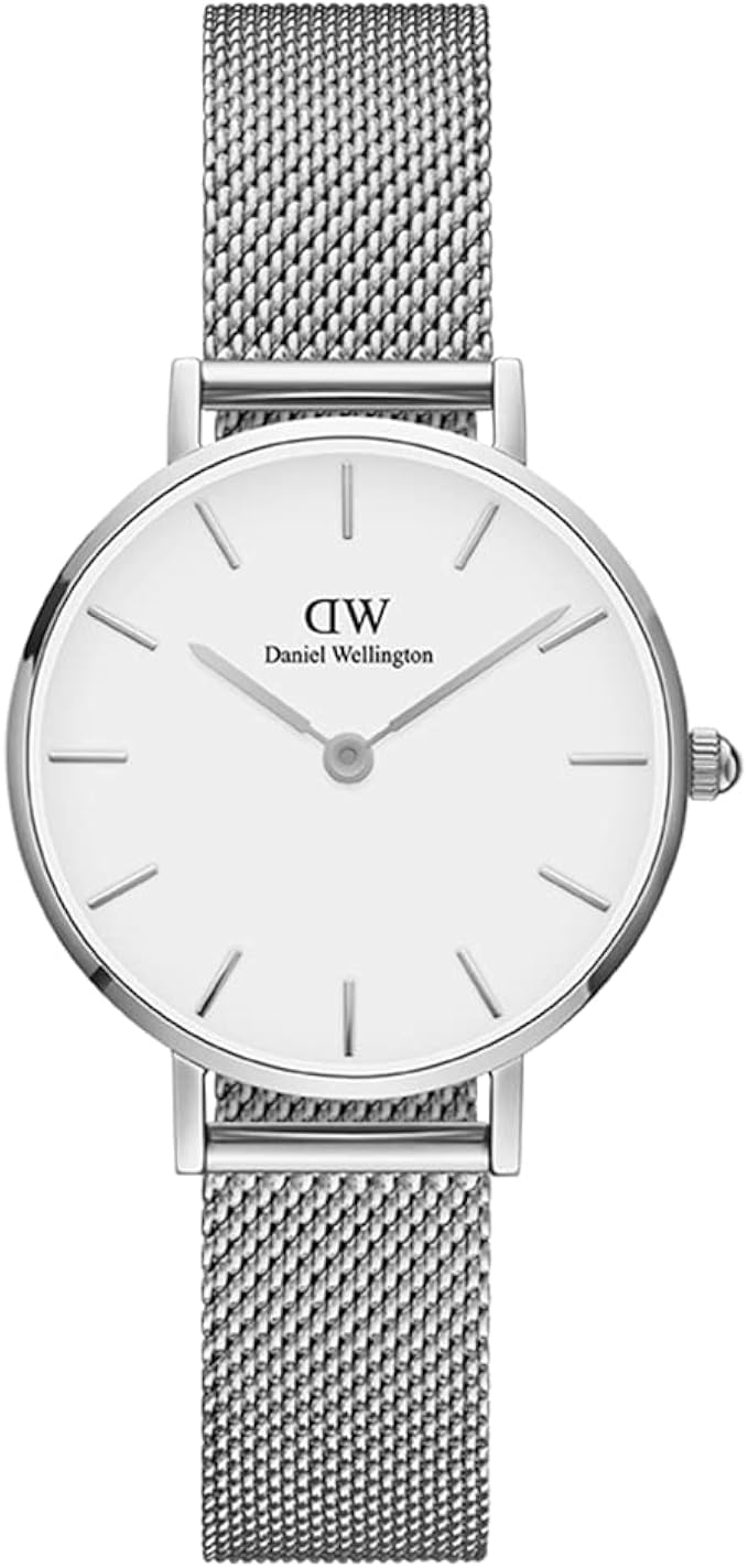 Daniel Wellington Petite Sterling Orologio Donna, 28mm, in Maglia, Argento  : Amazon.it: Orologi