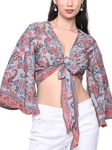 Image of KE Kanha Exports top for Women Stylish Western | wrap Tops for Woman | Perfect on Jeans Tops for Women | Summer top | Beach Outfits Dress for Stylish