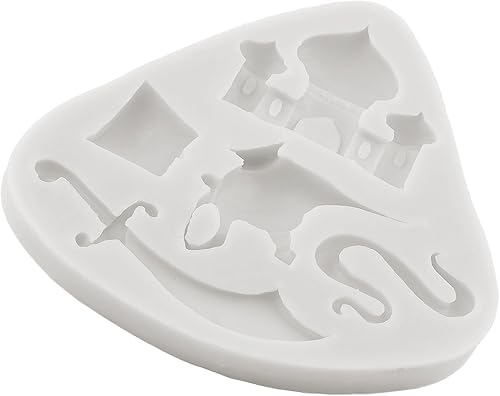 Miniatura 8 de Aladdin - Cuchillo temático de mito para tetera, molde de silicona para castillo, fondant, para decoración de pasteles de azúcar, decoración de