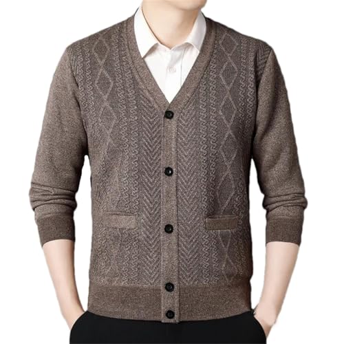 Men's Cardigan Sweaters Long Sleeve V-Neck Casual Button Knit Sweater Cardigans