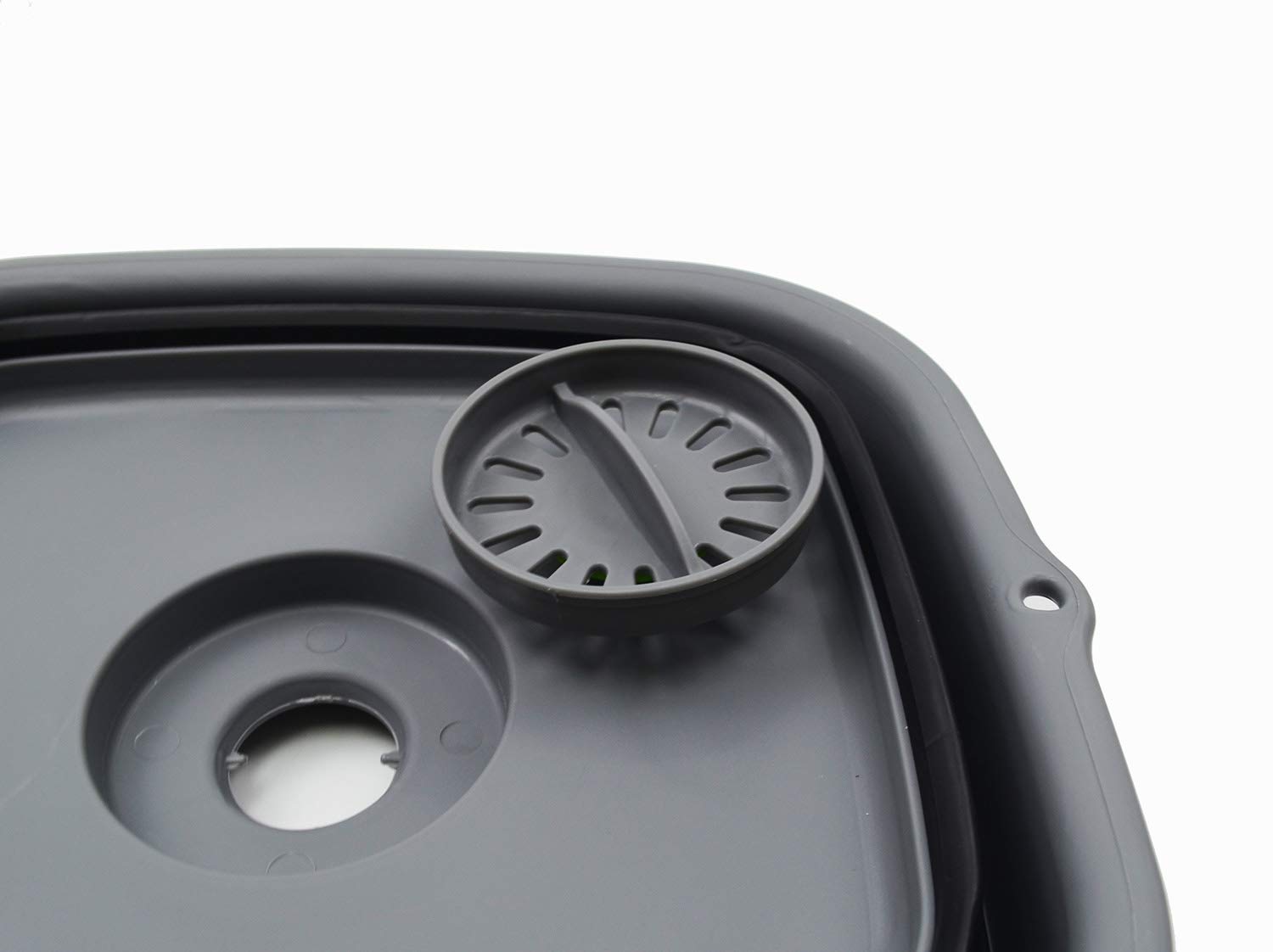 SAMMART. Cuenco portátil para lavar platos, plegable, de 9,1 litros, con tapón de drenaje, para almacenamiento de menaje y ahorrar espacio