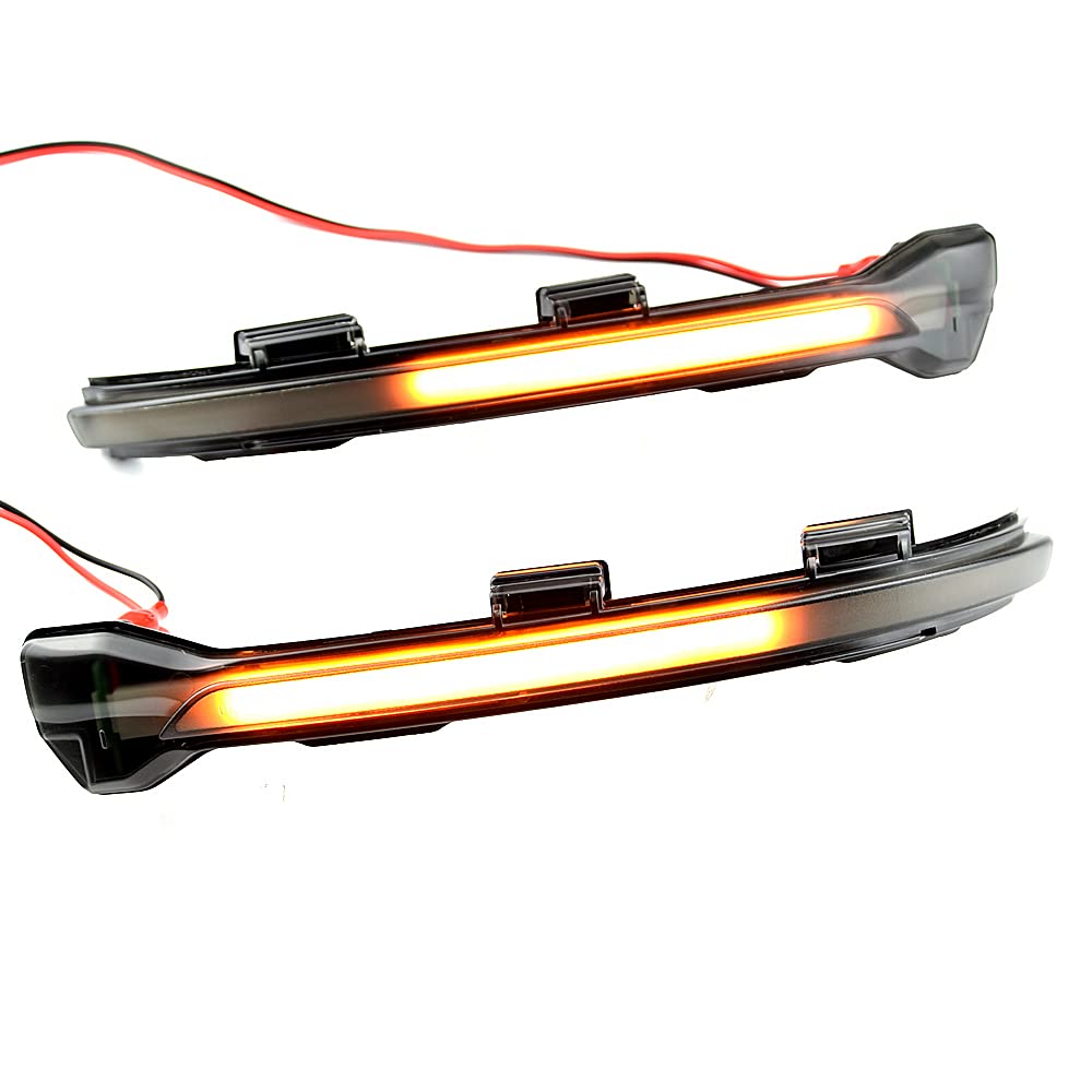 2 pezzi luci LED per indicatori di direzione dinamici per specchietto laterale, indicatori di direzione sequenziali, Compatibile con V-W Golf 7 Jet-ta MK7 VII GTI R MK7 Golf 7.5 Tou-ran