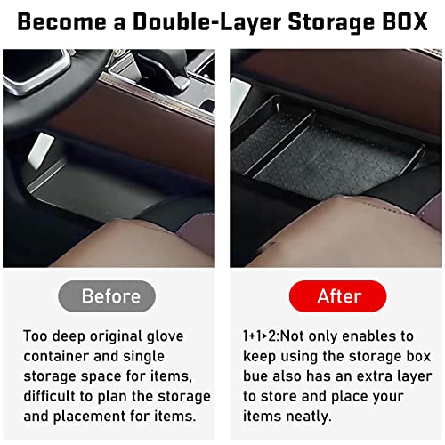 Ttcr-Ii Compatible With Nissan Pathfinder Center Console Organizer 2022-2023, For Pathfinder Console Lower Organizer Tray, For 2022-2023 Pathfinder Center Armrest Lower Storage Box #TOP2